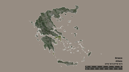 Location of Attica, decentralized administration of Greece,. Satellite