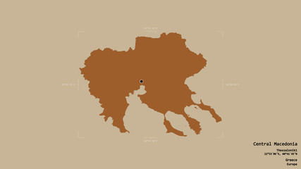 Central Macedonia - Greece. Bounding box. Pattern