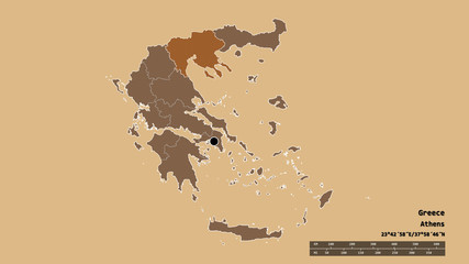 Location of Central Macedonia, decentralized administration of Greece,. Pattern