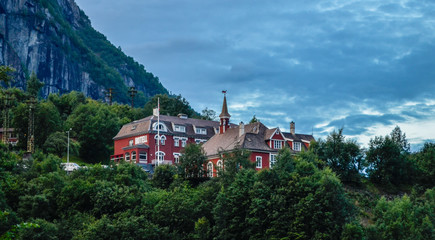 TYSSEDAL, NORWAY - Jul 25, 2017: Tyssedal Hotel, Norway