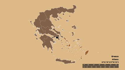 Location of South Aegean, decentralized administration of Greece,. Pattern
