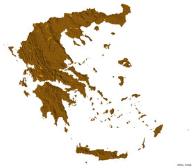 Greece on white. Administrative