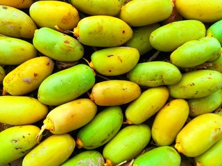 Green and Yellow Unripe Dates