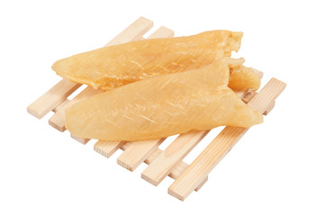 diet fish maw on little wood pallet. included clipping path