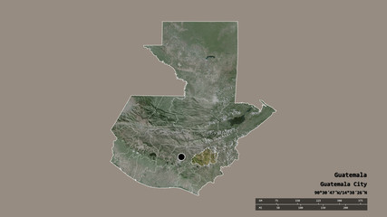 Location of Jalapa, department of Guatemala,. Satellite