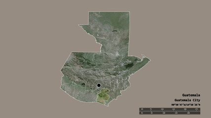 Location of Santa Rosa, department of Guatemala,. Satellite