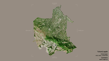 Totonicapán - Guatemala. Bounding box. Satellite