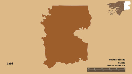 Gabú, region of Guinea-Bissau, zoomed. Pattern