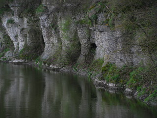 Rzeka przy skałach, Kamieniec Podolski, Ukraina