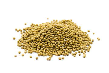 Mustard seeds isolated on a white background
