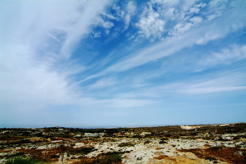 Fototapeta na wymiar Malta : View Of Gozo suburbs In Malta