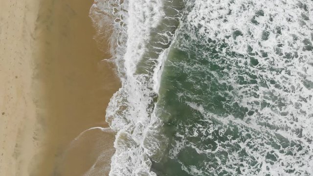 Drone Footage of Ocean waves in a small Indian Village 