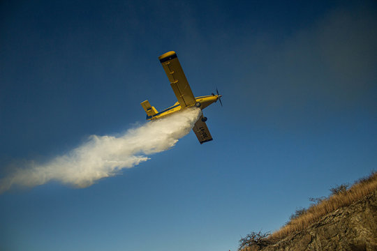 LA CALERA, ARGENTINA - Jun 19, 2020: Wildfire