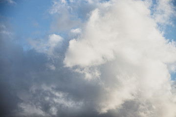 Blue Sky with White Clouds Sunny Day
