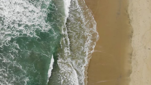 Drone Footage of Ocean waves in a small Indian Village 