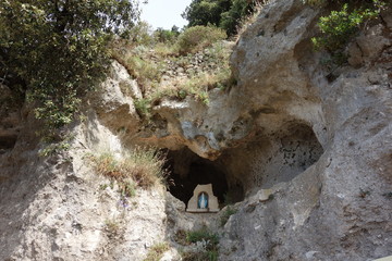 Maiden in The Path of Gods in Amalfi coast in Italy