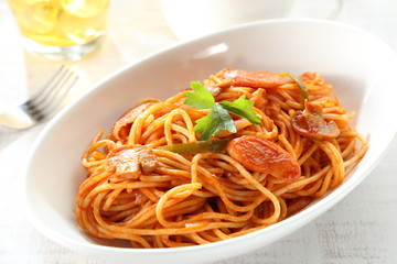 食卓のナポリタン