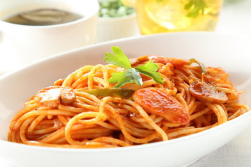 食卓のナポリタン
