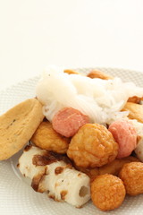 Japanese food, konjac and fish cake for oden cooking