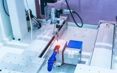 soldering iron tips of automated manufacturing soldering and assembly pcb board