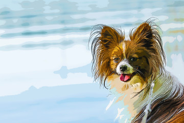 drawing cartoon little dog