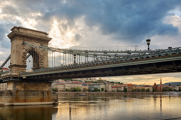 Naklejka premium Chain bridge in Budapest