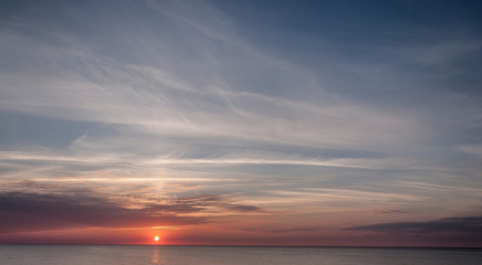 Zachód słońca nad Bałtykiem - obrazy, fototapety, plakaty