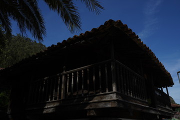 Asturias.  Bueño, the beautiful villlage of Horreos in Oviedo, Asturias. Spain