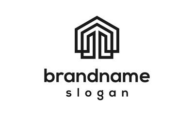 Real estate logo design vector
