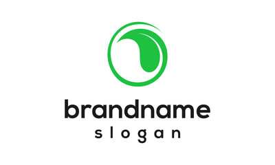 Modern leaf logo design vector