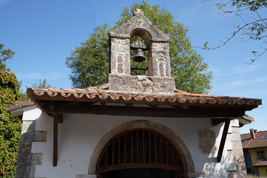 Asturias.  Bue&ntilde;o, the beautiful villlage of Horreos in Oviedo, Asturias. Spain