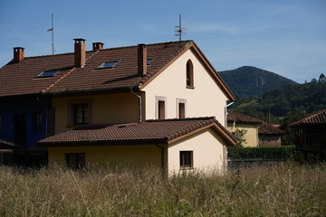 Asturias.  Bueño, the beautiful villlage of Horreos in Oviedo, Asturias. Spain