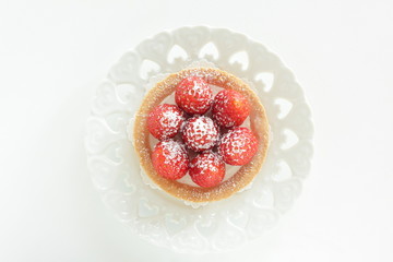 Homemade strawberry tart for gourmet dessert