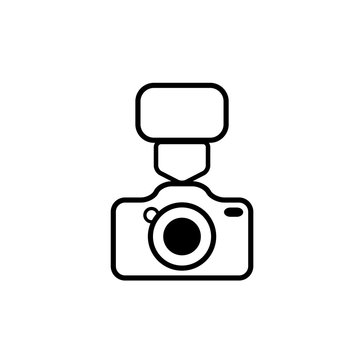 recommend clip art: Photography camera line art icon for apps and websites