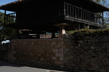 Asturias.  Bueño, the beautiful villlage of Horreos in Oviedo, Asturias. Spain