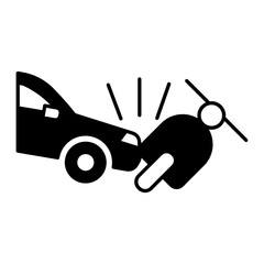 Road Accident Concept, Personal Injury Vector Icon Design, Lawyer Firm  and Legal institutions Symbol on white background 