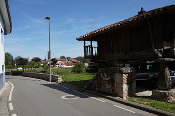 Fototapeta na wymiar Asturias. Bueño, the beautiful villlage of Horreos in Oviedo, Asturias. Spain