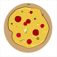 illustration of a pizza