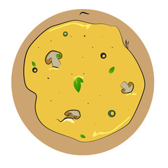 illustration of a pizza