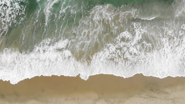 Drone Footage of Ocean waves in a small Indian Village 
