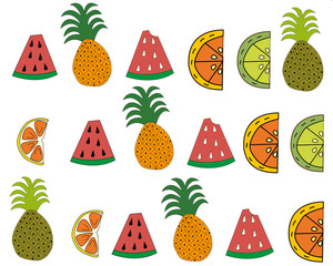 seamless pattern with fruits