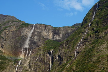 waterfall in the mountains