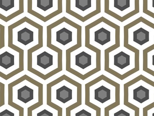Abstract geometric hexagon pattern. Vector background.