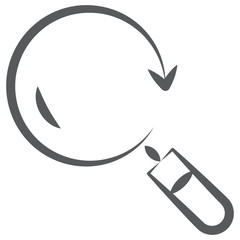 
Magnifier, searching tool vector, editable icon.
