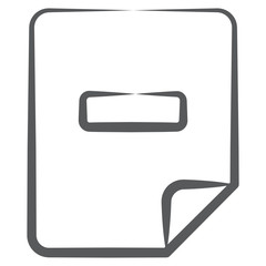 Obraz premium Minus sign over sheet depicting remove file icon doodle style 