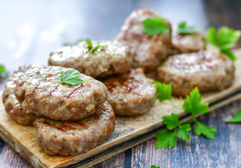 grilled  Home made pork  meatballs 