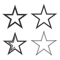 Obraz premium Clasic star Icon Vector. Flat black pictogram. Illustration symbol.