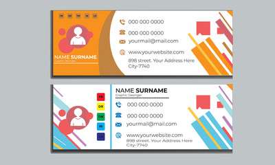 Fototapeta premium 2 Flat And Modern Email Signature 