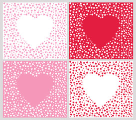 Heart pattern set. Vector heart pattern. Heart shape pattern Valentines day pattern. 