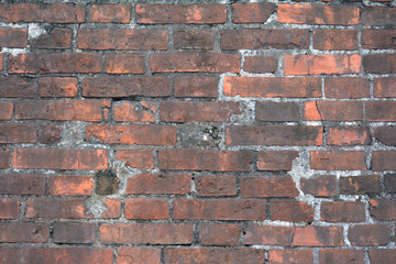 Red solid bricks background during Spanish era